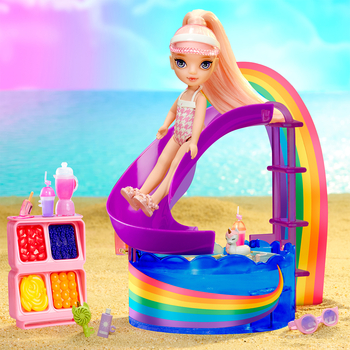 Ігровий набір з лялькою Rainbow High Littles Веселкове свято в басейні (522249) - Pampik - 10
