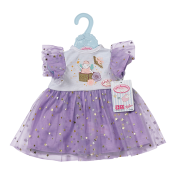 Одяг для ляльки Baby Annabell Бузкова сукня, 43 см (710296) - Pampik - 2