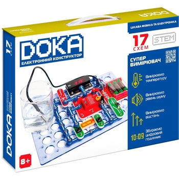 Конструктор электронный Doka Суперизмеритель, 17 схем (D70712) - Pampik