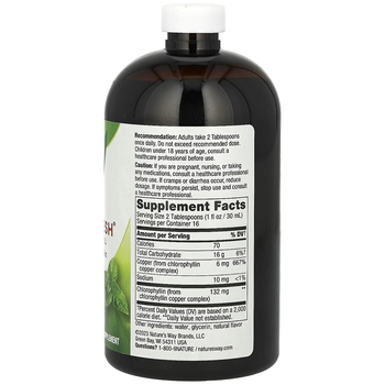 Рідкий Хлорофіл Nature's Way Liquid Chlorophyll, м'ятний смак, 480 мл - Pampik - 2