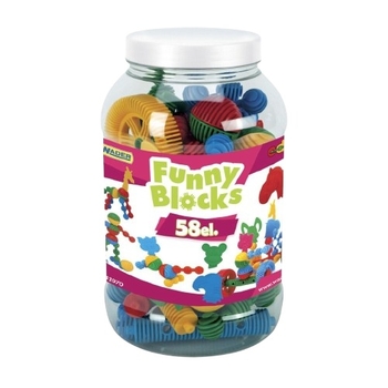 Конструктор Wader Funny blocks, 58 деталей (41970) - Pampik