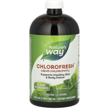 Рідкий Хлорофіл Nature's Way Liquid Chlorophyll, м'ятний смак, 480 мл - Pampik