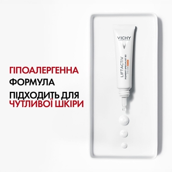 Антивіковий крем Vichy Liftactiv Pigment Specialist B3 Eye Cream SPF50+ для корекції пігментних плям та темних кіл у зоні навколо очей, 15 мл - Pampik - 4