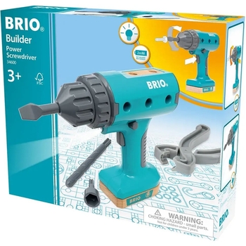 Дитячий шуруповерт Brio Builder на батарейках (34600) - Pampik
