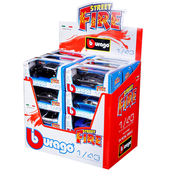 Автомодель Bburago в красном диспенсере, 1:43, 1 шт. в ассортименте (18-30010R) - Pampik - 2