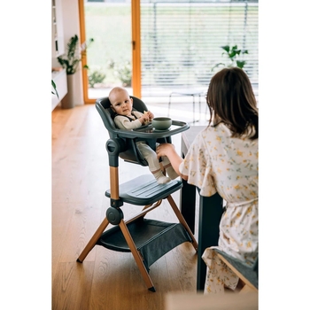 Приставная кроватка и стульчик для кормления FreeON Nest & Feed 2 в 1, серый (84959) - Pampik - 7