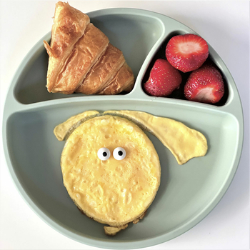 Секційна силіконова тарілка на присосці MinikOiOi Portions River Green (101050007) - Pampik - 2