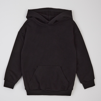 Худі на флісі Garnamama Basic Hoodie soft 122 Чорний (1034524.1235331) - Pampik