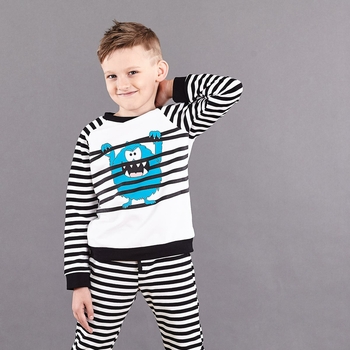 Реглан Garnamama Happy Monster SV 98 Чорний Білий (616367.720541) - Pampik - 4