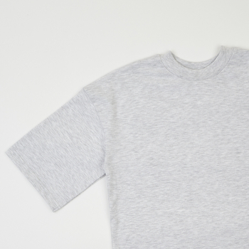 Футболка Garnamama Basic t-shirt oversize 140-146 Серый (975537.1299726) - Pampik - 3