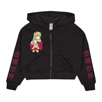 Бомбер утеплений Garnamama Oversize sport hood с капюшоном накл 122-128 Черный (1043899.1408902) - Pampik - 3