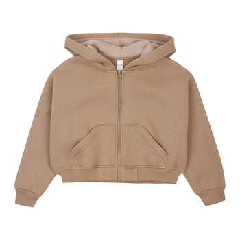 Бомбер утеплення Garnamama Oversize sport hood з капюшоном 146-152 Бежевий (1041692.1407313) - Pampik