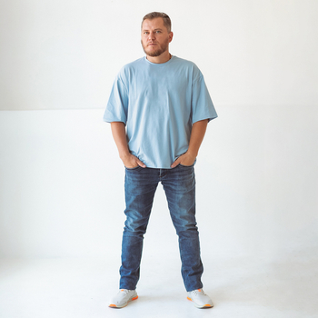 Футболка Garnamama Basic t-shirt чоловік XXL чоловік Блакитний (871892.1055274) - Pampik - 5