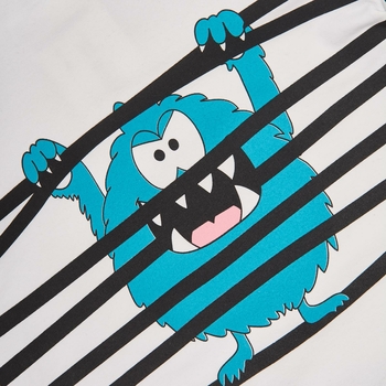 Реглан Garnamama Happy Monster SV 98 Чорний Білий (616367.720541) - Pampik - 5