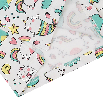 Футболка Garnamama Unicorn t-shirt oversize+ кишення гумка 158-164 Білий Зелений (1001930.1353412) - Pampik - 4