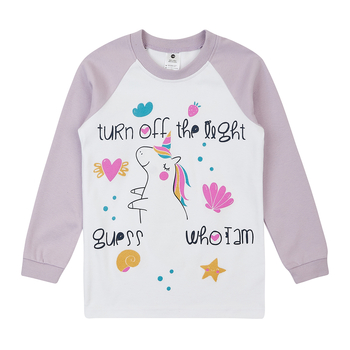 Лонгслів Garnamama Neon LS 158 Белый Сиреневый (978375.1333665) - Pampik