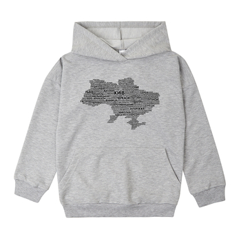 Худі Garnamama Ukraine Hoodie 2-х нитка 140 Сірий (917719.12735923) - Pampik