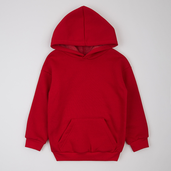 Худі на флісі Garnamama Basic Hoodie soft 164 Красный (1034943.1235337) - Pampik - 5