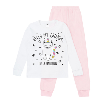 Піжама, що світиться Garnamama Neon PG 164 Рожевий Білий (793403.508418) - Pampik