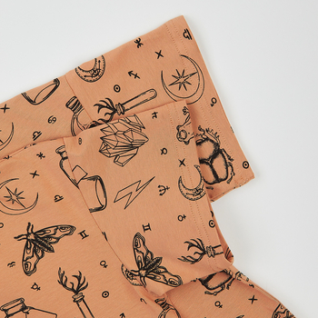 Футболка Garnamama Summer 2024 t-shirt oversize Tattoo 122-128 Коричневий (999487.1359651) - Pampik - 4