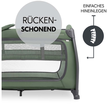 Дитяче ліжечко-манеж Hauck Play N Relax Dark Green (60015-3) - Pampik - 5