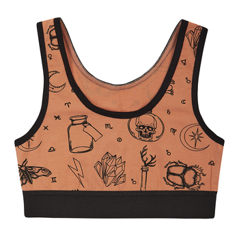 Ліф Garnamama Татоо Crop Tops майка-топ 146-152 Коричневый (1037810.1402711) - Pampik