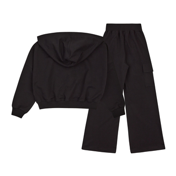 Спортивний костюм Garnamama Спортивний костюм, бомбер з капюшоном,Штани-палаццо Season 2025 122 Чорний (1055955.1421213) - Pampik - 2