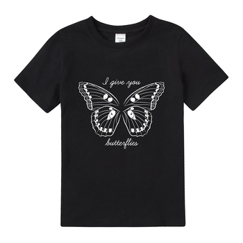 Футболка Garnamama Butterflies t-shirt 110-116 Черный (977281.1334425) - Pampik