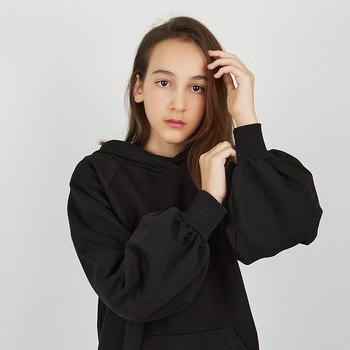 Худі Garnamama Hoodie girl 152 Чорний (972870.1330701) - Pampik - 2