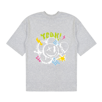 Футболка Garnamama Graffiti t-shirt oversize 170 Сірий (977777.1334646) - Pampik