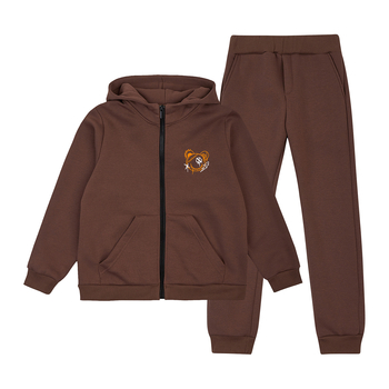 Спортивний костюм на флісі Garnamama Спортивний костюм Graffiti на блискавці 158 Коричневий (1041917.1407396) - Pampik