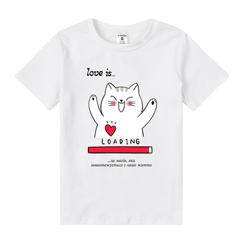 Футболка Garnamama Basic t-shirt Love is 158-164 Білий (1035423.14005214) - Pampik