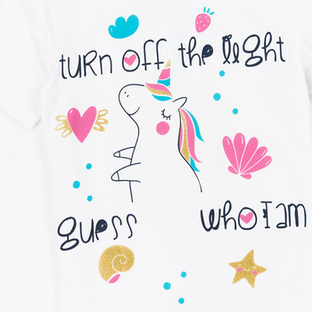 Футболка Garnamama Neon t-shirt, р.104, белый (978342.1333935) - Pampik - 3