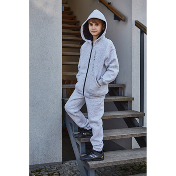 Спортивна кофта на флісі Garnamama Oversize sport zip на блискавці з капішоном накл 158-164 Сірий (1043972.1408943) - Pampik - 2