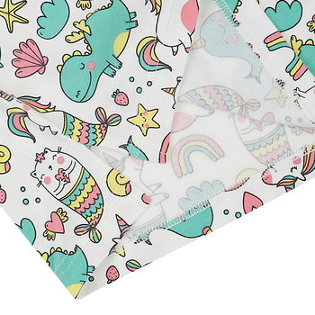 Футболка Garnamama Unicorn t-shirt oversize+ кишення гумка 158-164 Білий Рожевий (1001935.1353411) - Pampik - 4