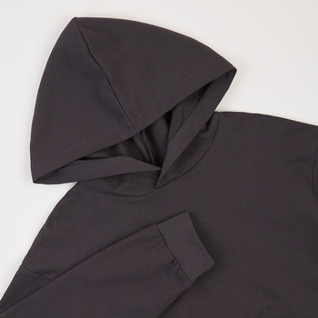 Худі Garnamama Basic Hoodie 2-х нитка 158 Серый (1008895.11408816) - Pampik - 4