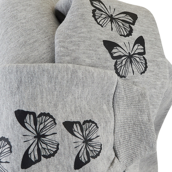 Худі на флісі Garnamama Hoodie soft Butterflies 140 Серый (973291.1331263) - Pampik - 7