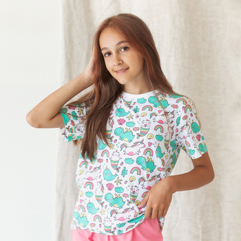 Піжама Garnamama Unicorn 2.0 PG 122 Білий Рожевий (899999.1255801) - Pampik - 7