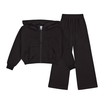 Спортивний костюм Garnamama Спортивний костюм, бомбер з капюшоном,Штани-палаццо Season 2025 122 Чорний (1055955.1421213) - Pampik