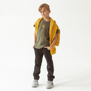 Футболка Garnamama Ukraine t-shirt teenagers вишивка 122-128 Зелений (942957.1266103) - Pampik - 3