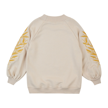 Світшот Garnamama Sweatshirt girl вишивка 146 Бежевый (972781.1330672) - Pampik - 2