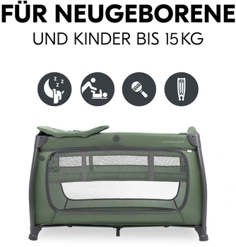 Дитяче ліжечко-манеж Hauck Play N Relax Dark Green (60015-3) - Pampik - 3