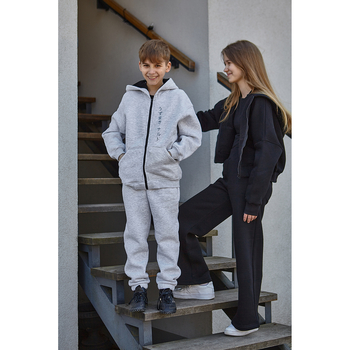 Спортивні штани на флісі Garnamama Oversize sport boy 128 Сірий (1041541.1407286) - Pampik