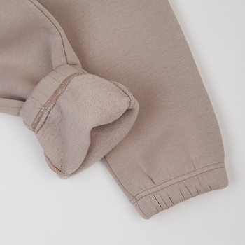 Спортивні штани на флісі Garnamama Oversize sport elastic з гумкою 134 Бежевий (1041450.1407273) - Pampik - 7