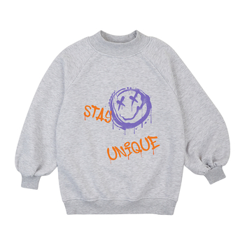 Світшот Garnamama Graffiti sweatshirt girl 152 Серый (977082.1333737) - Pampik