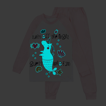 Піжама, що світиться Garnamama Neon PG 158 Белый Розовый (798767.5084153) - Pampik - 2