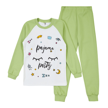 Піжама, що світиться Garnamama Neon PG 158 Белый Зеленый (961915.5084172) - Pampik