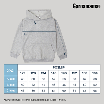 Худі Garnamama Basic Hoodie 2-х нитка 158 Синий (826509.1140889) - Pampik - 8