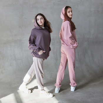 Худі Garnamama Basic Hoodie 2-х нитка 164 Розовый (1050154.11408818) - Pampik - 3