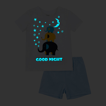 Піжама, що світиться Garnamama Neon PG Summer 86 Білий Блакитний (789977.9877319) - Pampik - 2